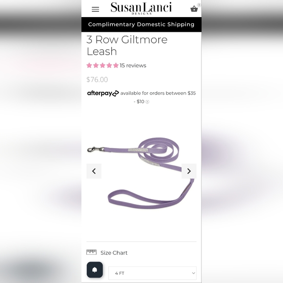 Susan Lanci Harness + Collar + Leash (XS) - Picture 9 of 9